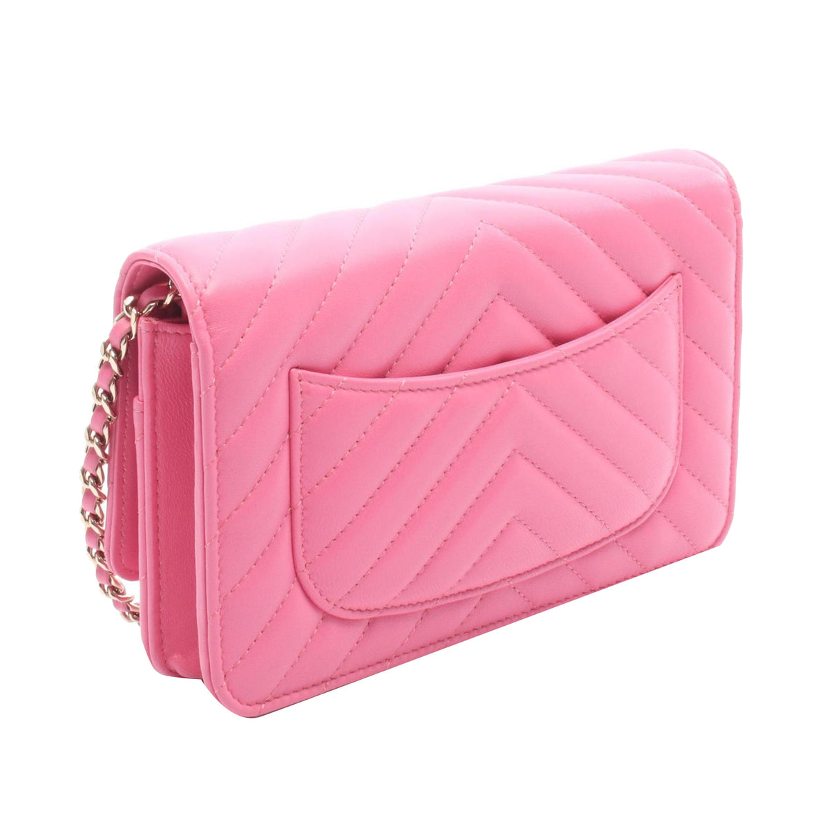 Chanel CC Chevron Lambskin Wallet on Chain