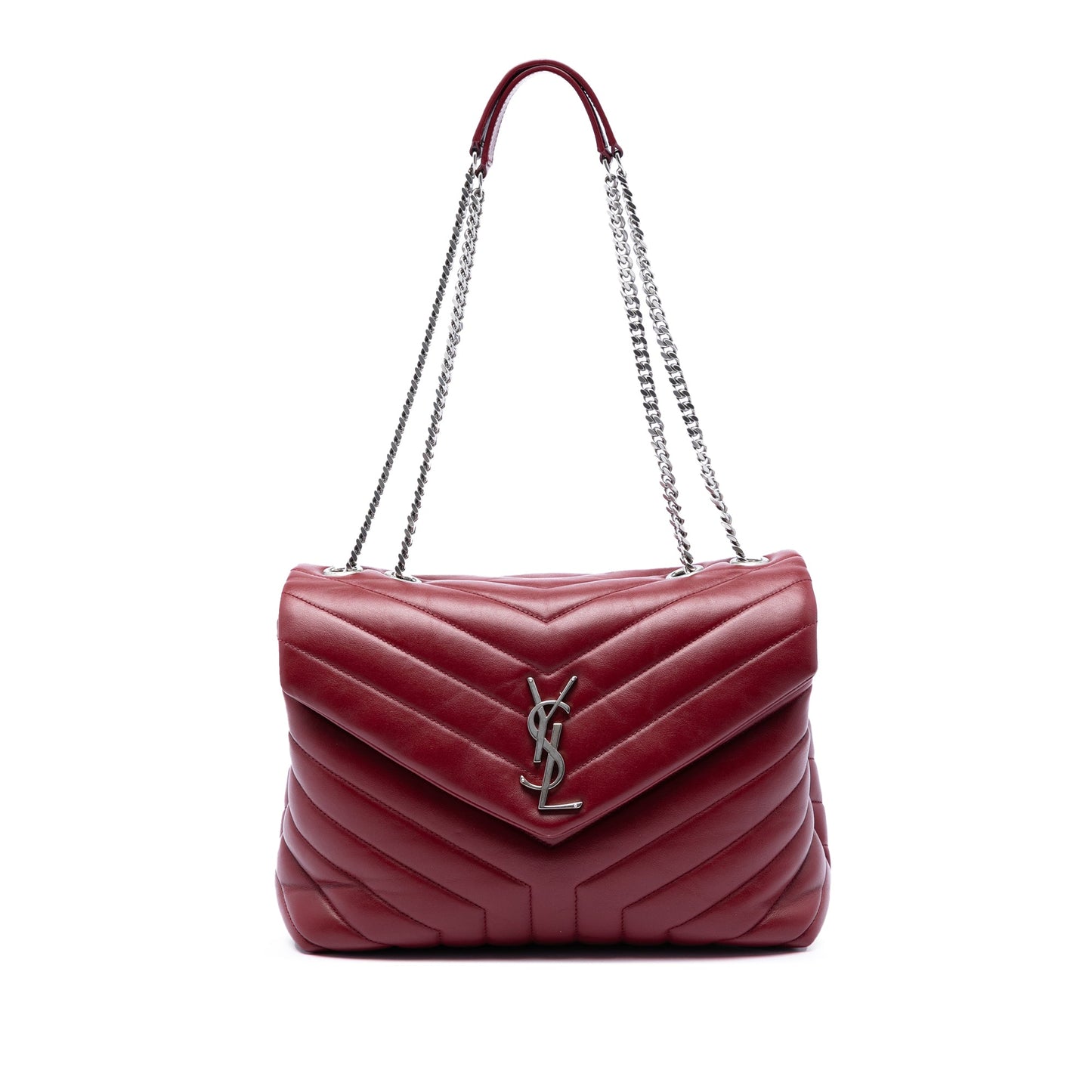 Saint Laurent Medium Matelasse Calfskin Monogram LouLou Shoulder Bag