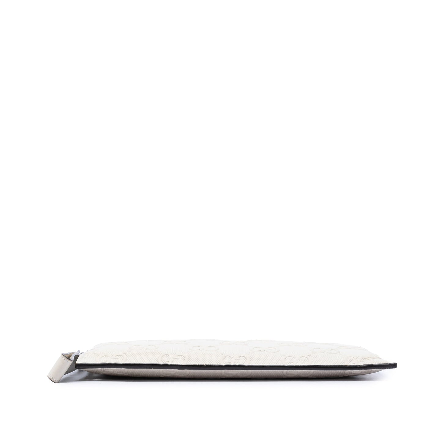 Gucci GG Embossed Perforated Calfskin Wristlet Clutch
