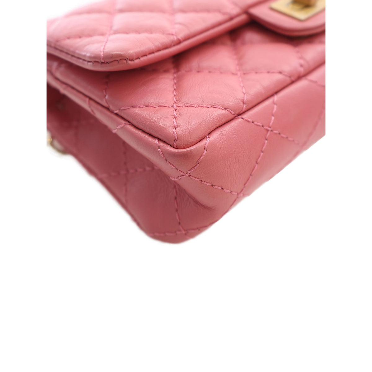Chanel Quilted Aged Calfskin Reissue 2.55 Flap Belt Bag — Pink