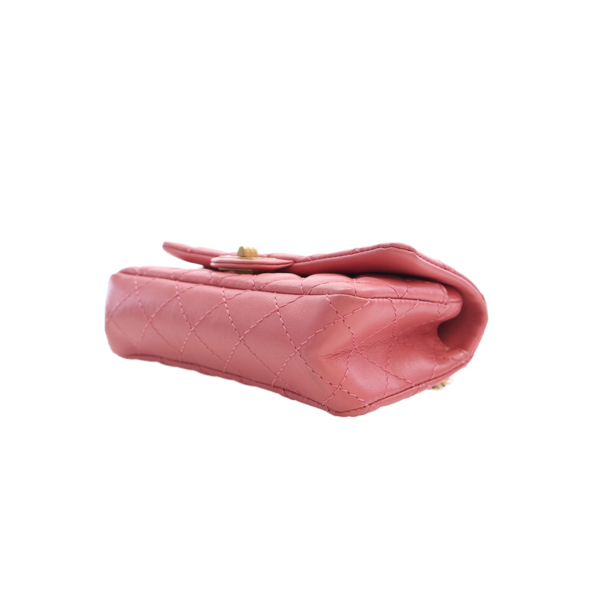 Chanel Quilted Aged Calfskin Reissue 2.55 Flap Belt Bag — Pink