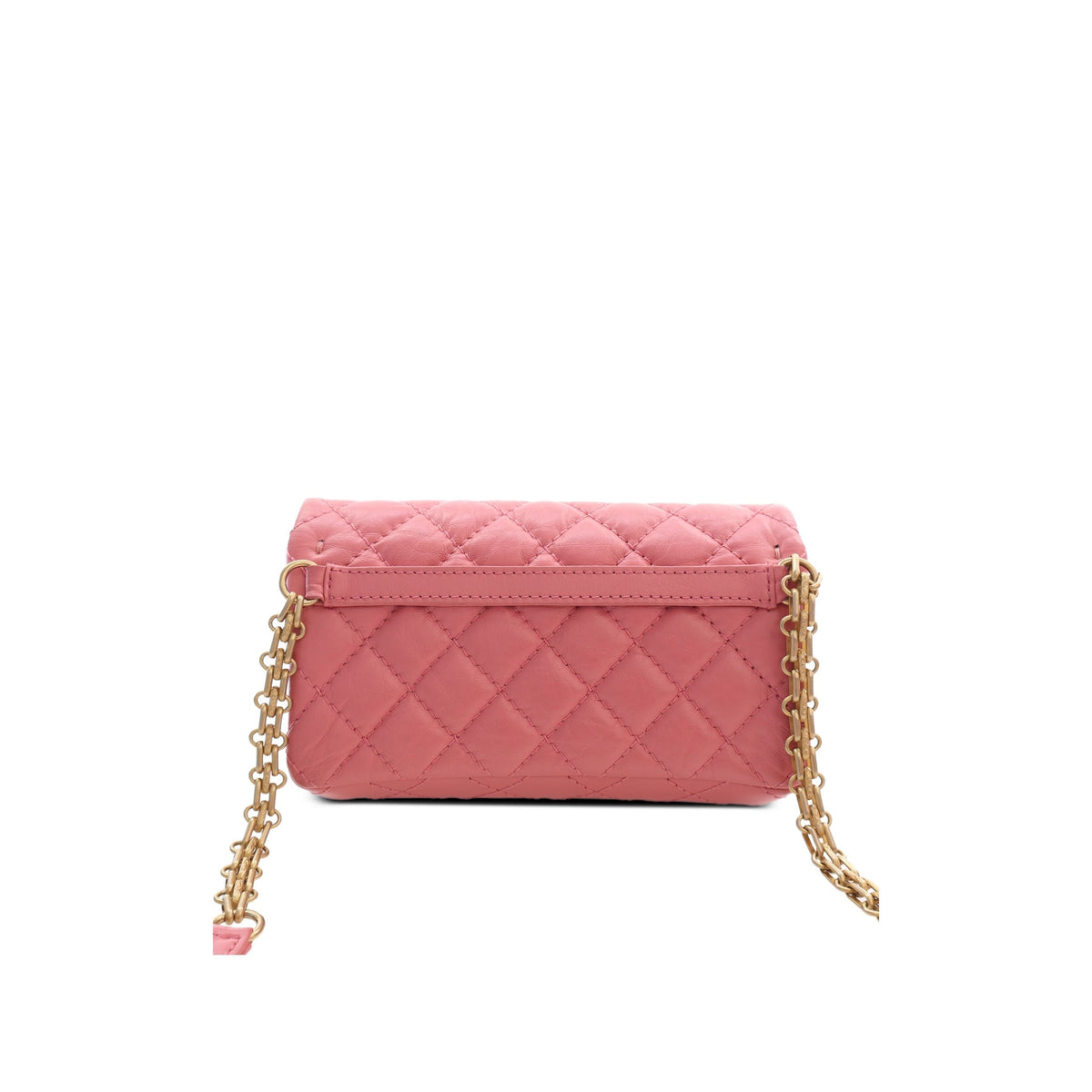 Chanel Quilted Aged Calfskin Reissue 2.55 Flap Belt Bag — Pink