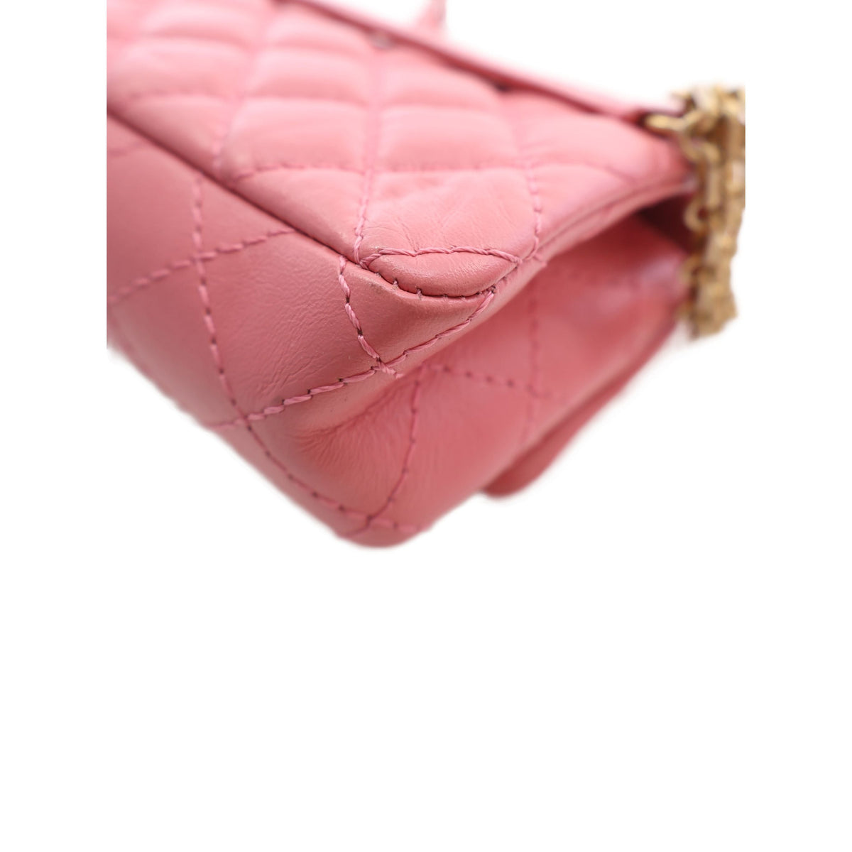 Chanel Quilted Aged Calfskin Reissue 2.55 Flap Belt Bag — Pink