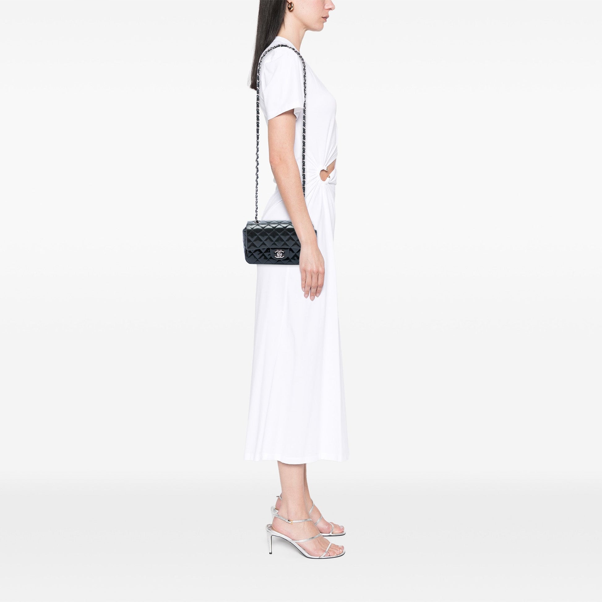 Chanel Mini Rectangular Classic Patent Single Flap
