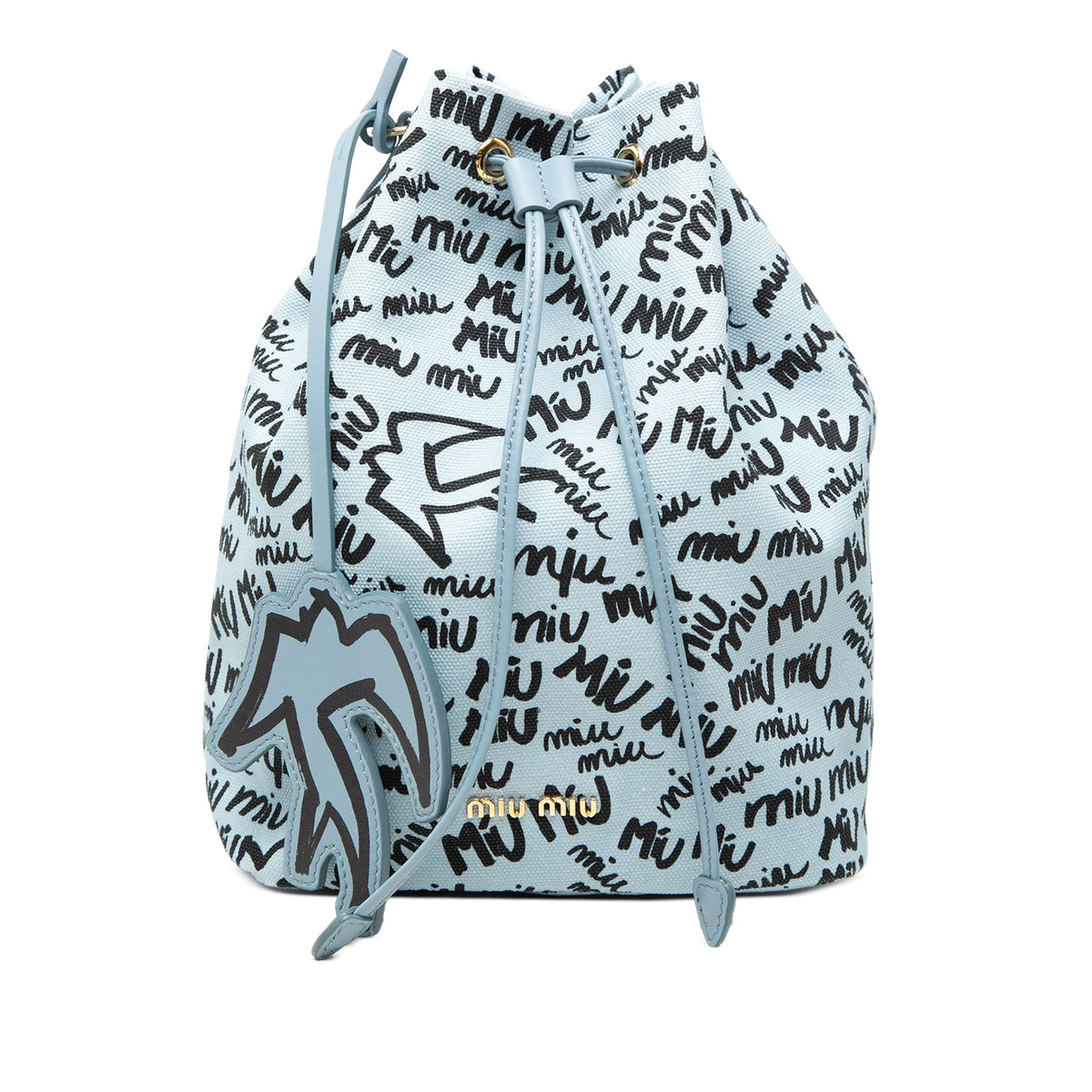 Miu Miu Printed Canvas Drawstring Pouch