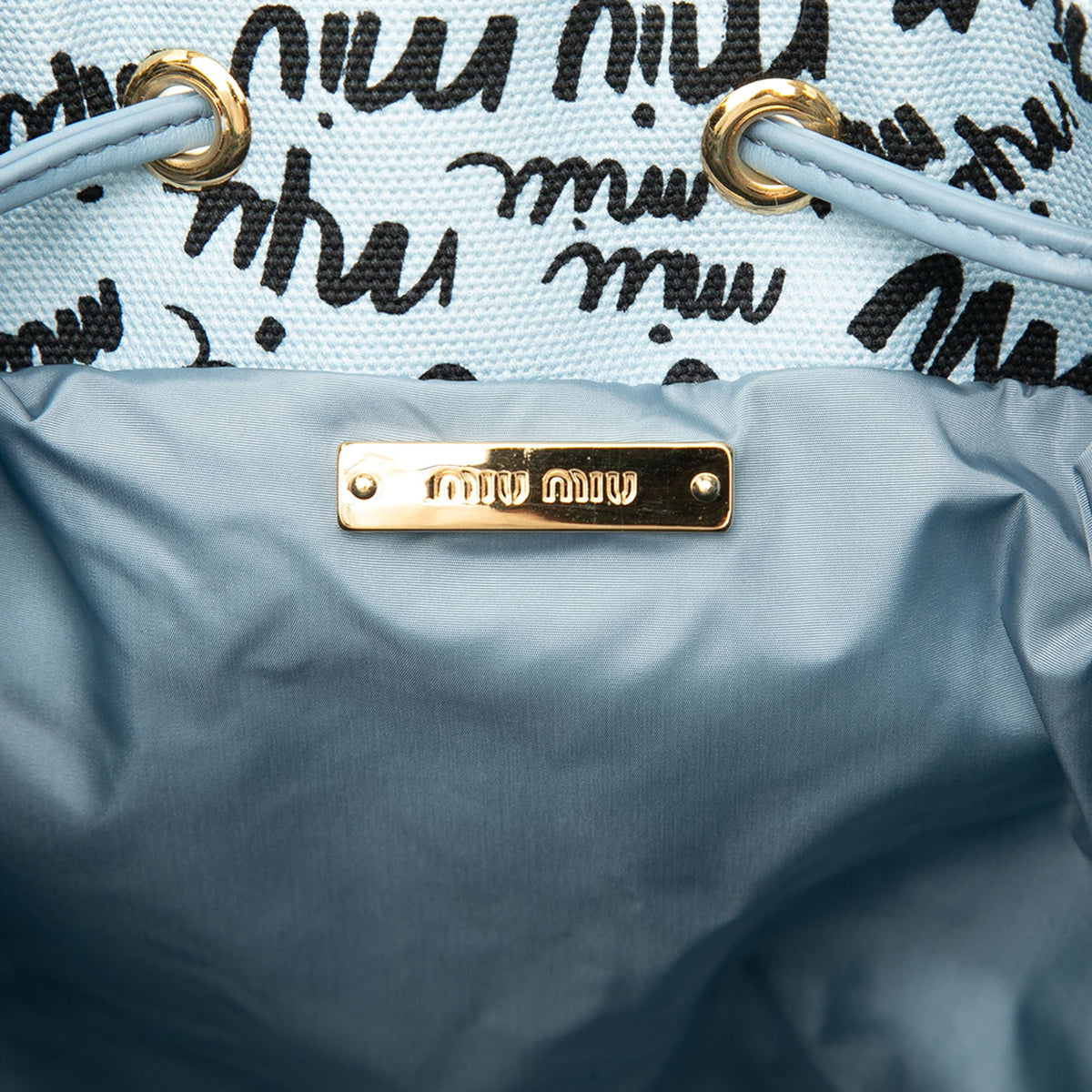Miu Miu Printed Canvas Drawstring Pouch