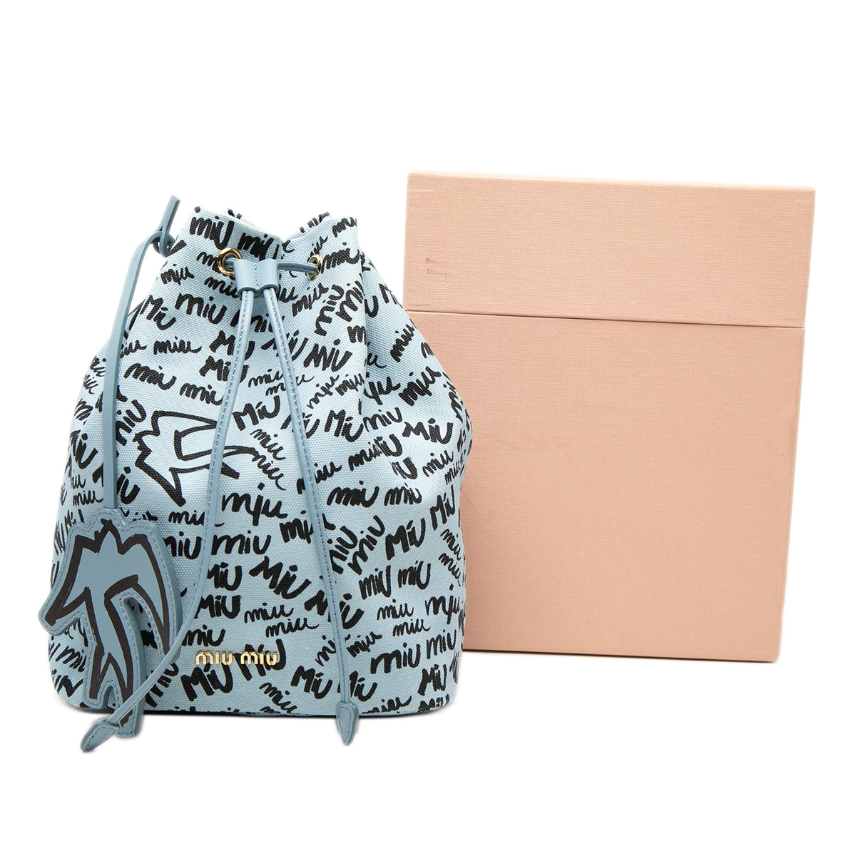 Miu Miu Printed Canvas Drawstring Pouch