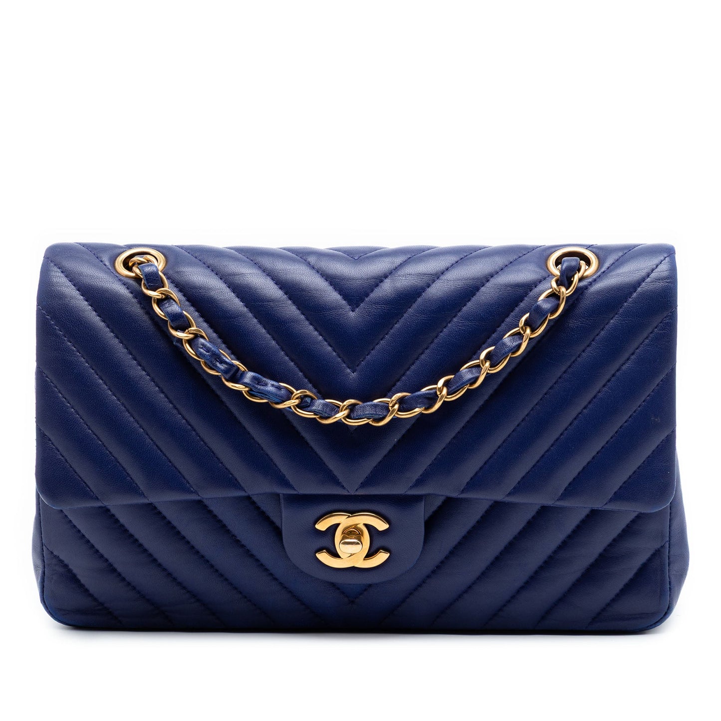 Chanel Medium Classic Chevron Lambskin Double Flap