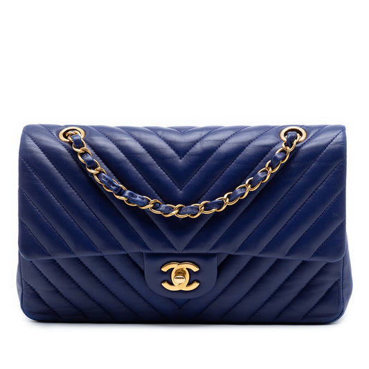 Chanel Medium Classic Chevron Lambskin Double Flap