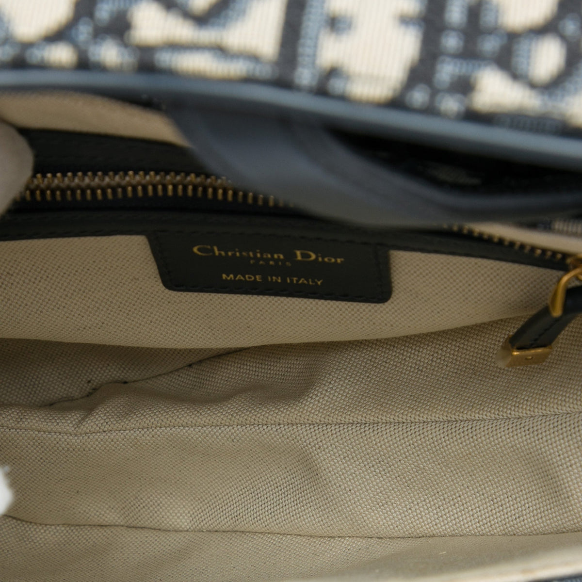 Dior Oblique Canvas Saddle Bag
