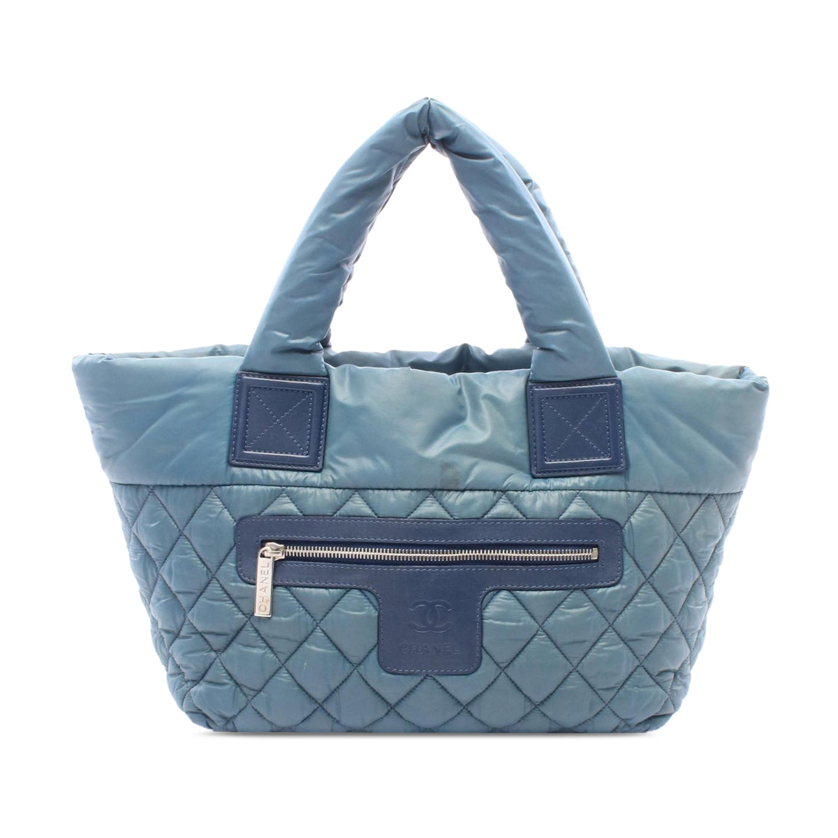 Chanel Small Quilted Nylon Coco Cocoon Tote — Blue