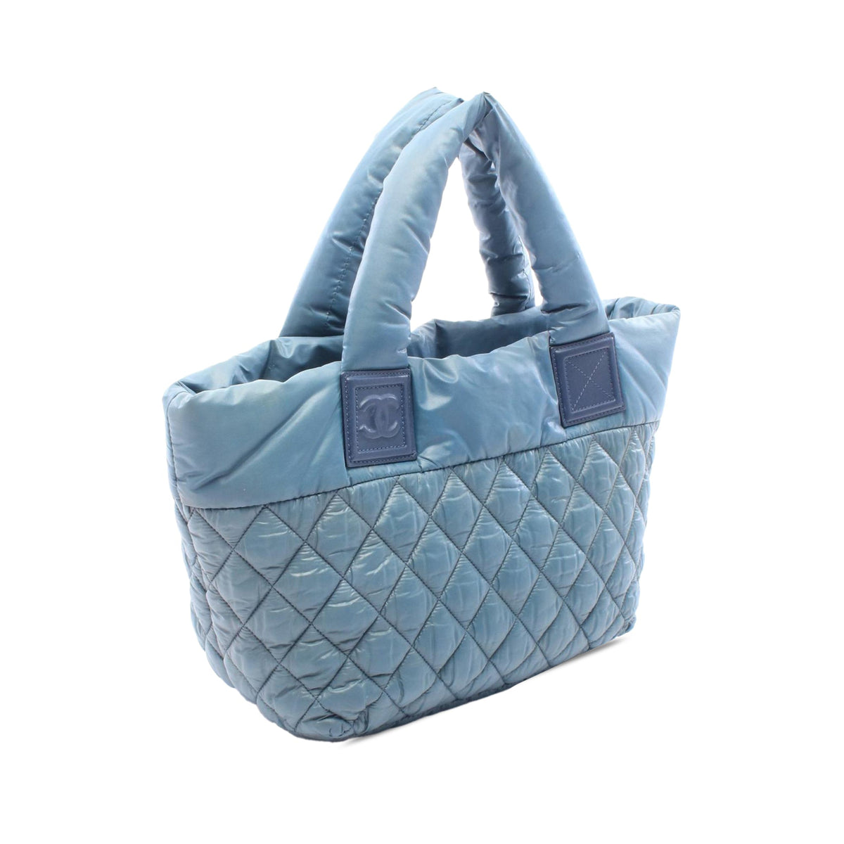 Chanel Small Quilted Nylon Coco Cocoon Tote — Blue