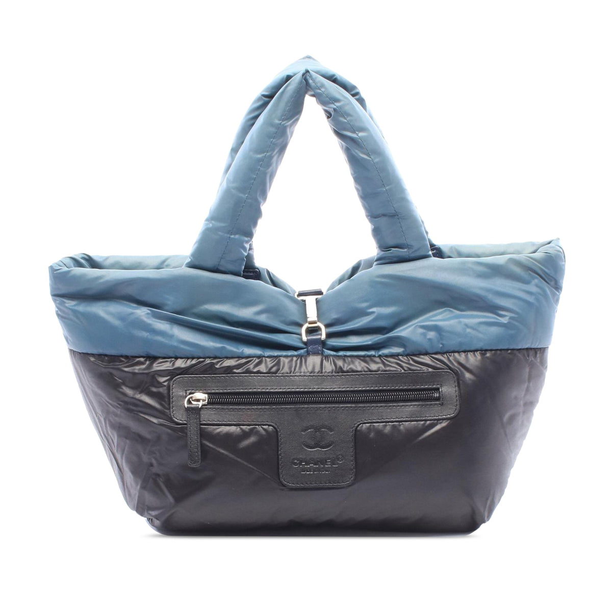 Chanel Small Quilted Nylon Coco Cocoon Tote — Blue