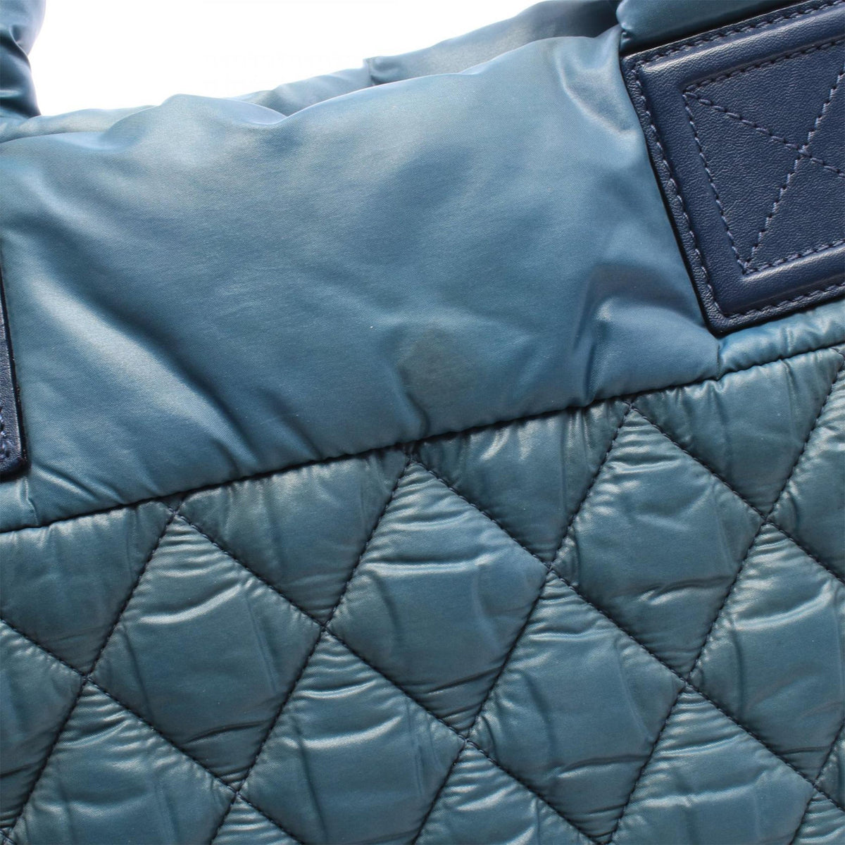 Chanel Small Quilted Nylon Coco Cocoon Tote — Blue