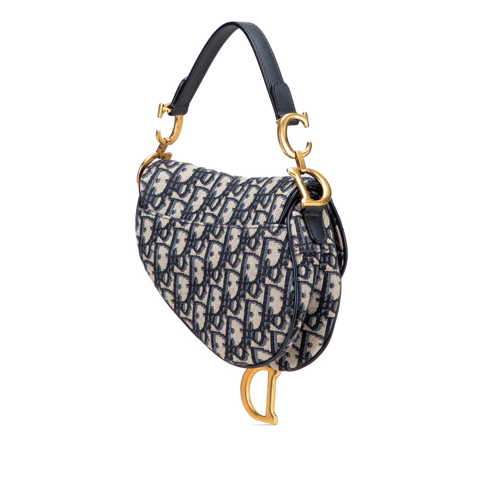 Dior Mini Oblique Canvas Saddle Bag