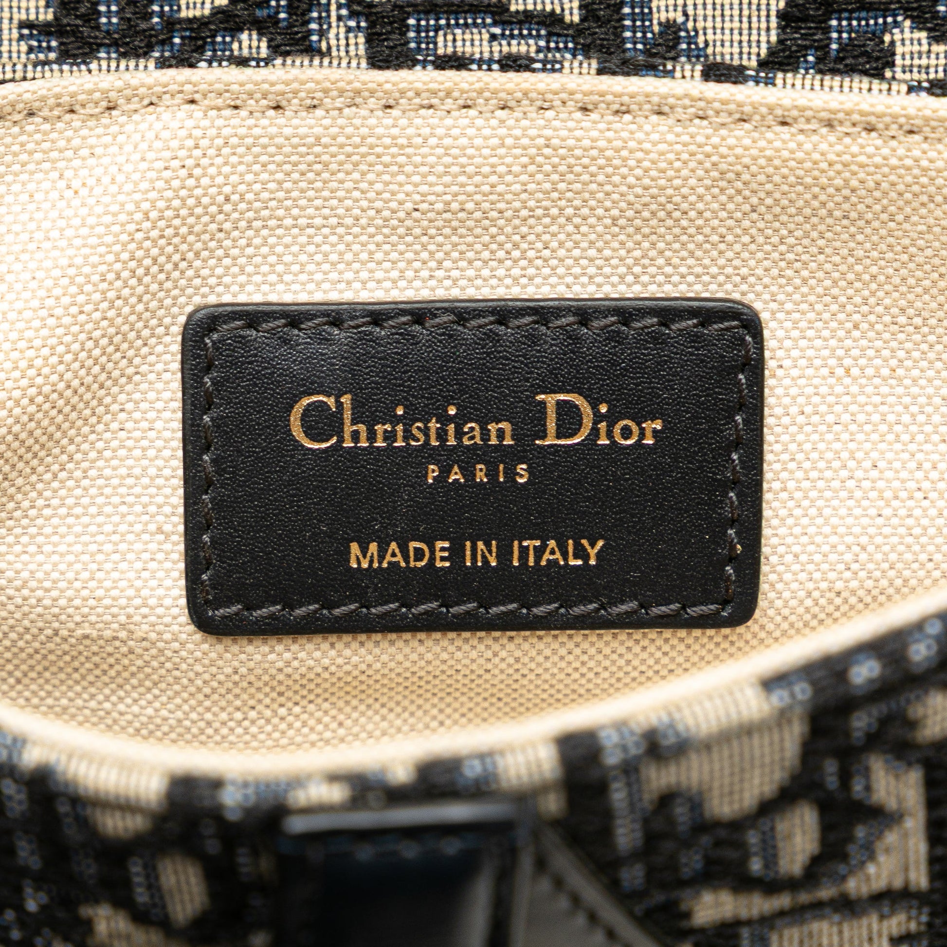 Dior Mini Oblique Canvas Saddle Bag