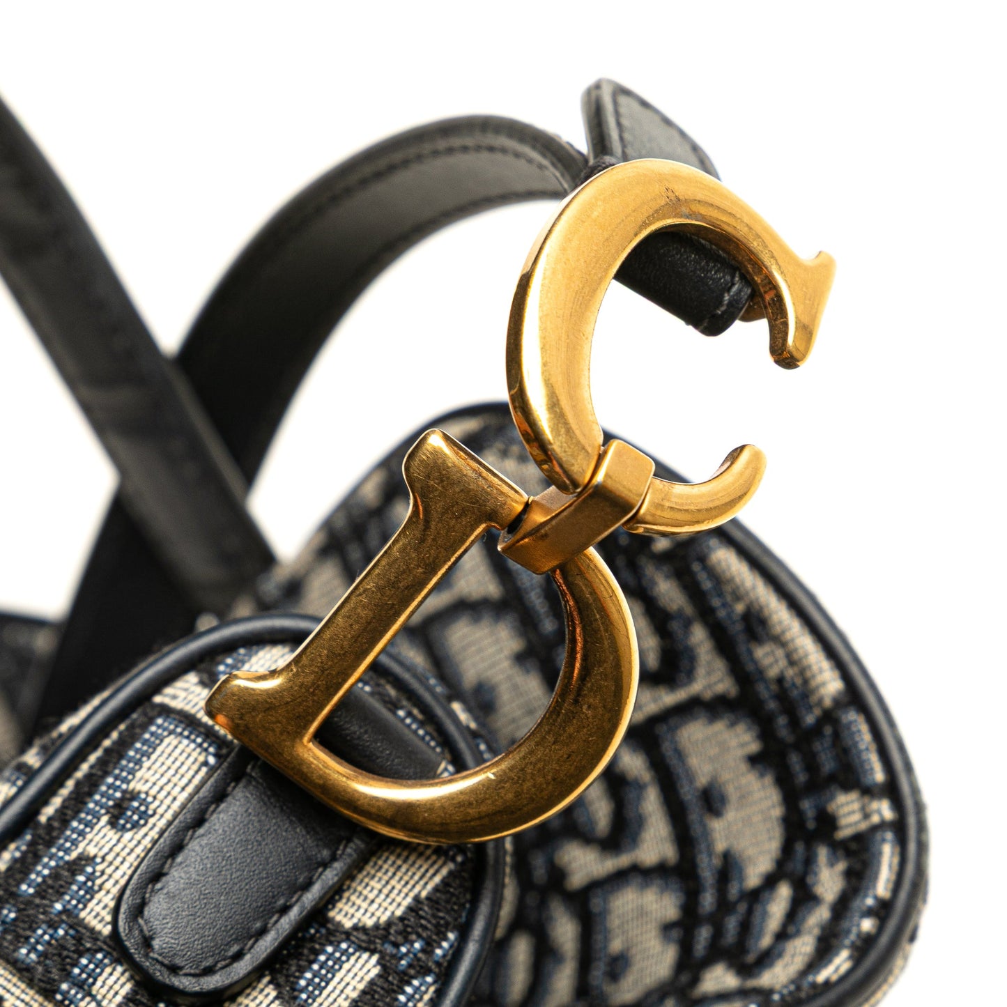 Dior Mini Oblique Canvas Saddle Bag