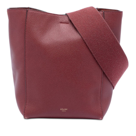 Celine Small Leather Seau Sangle Bucket Bag