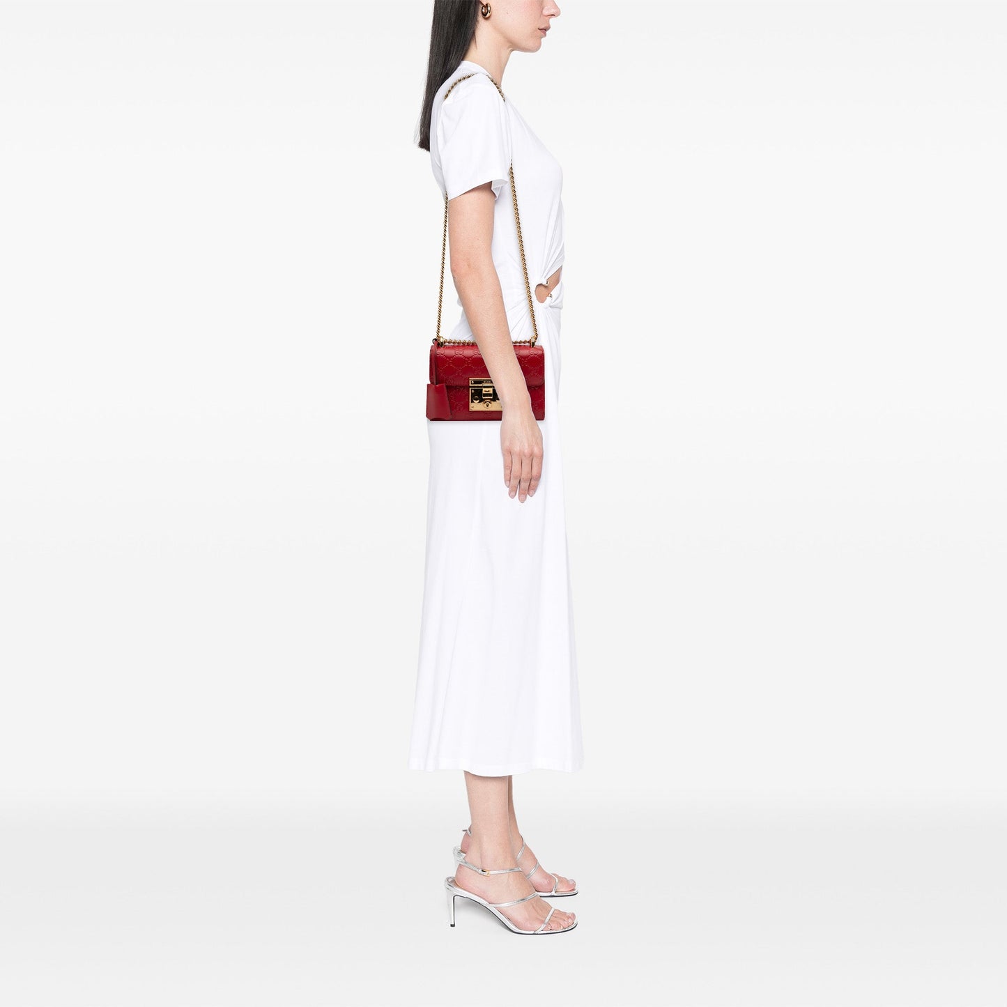 Gucci Small Guccissima Padlock Crossbody