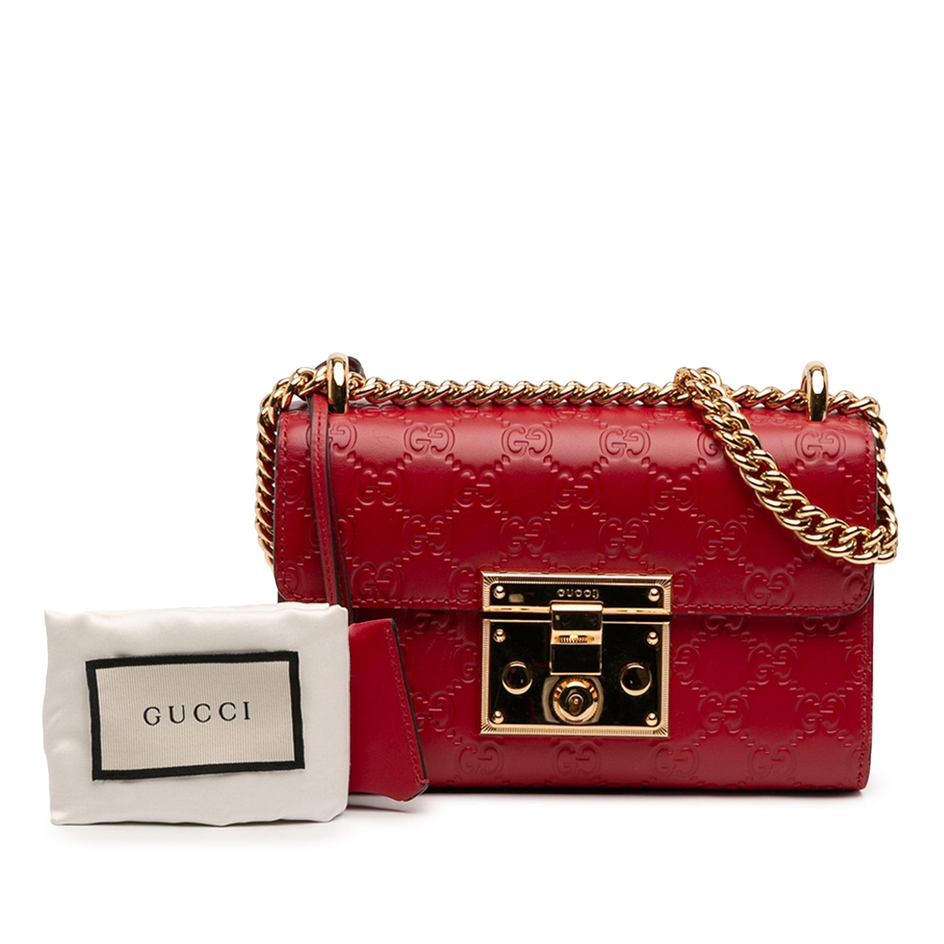 Gucci Small Guccissima Padlock Crossbody