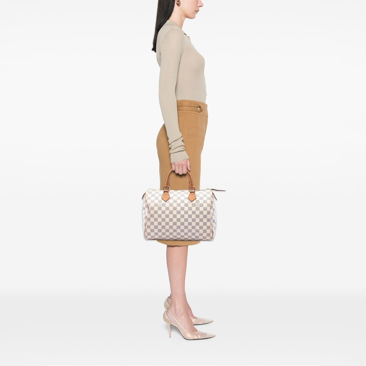 Louis Vuitton Damier Azur Speedy 30 — White
