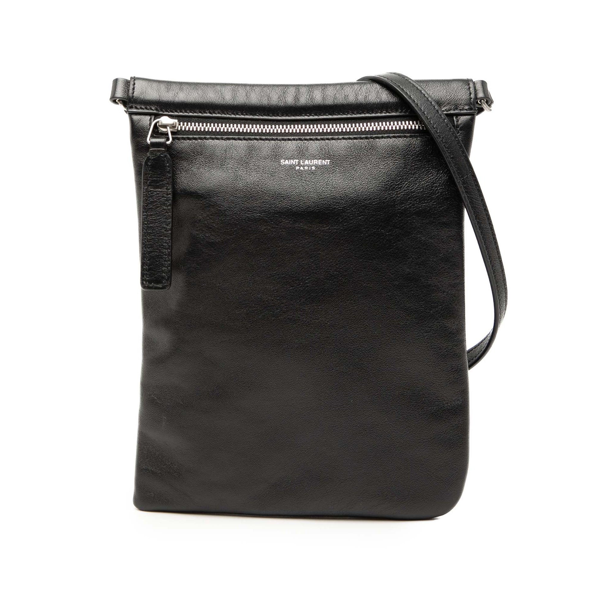 Antiqued Lambskin Sid Flat Crossbody
