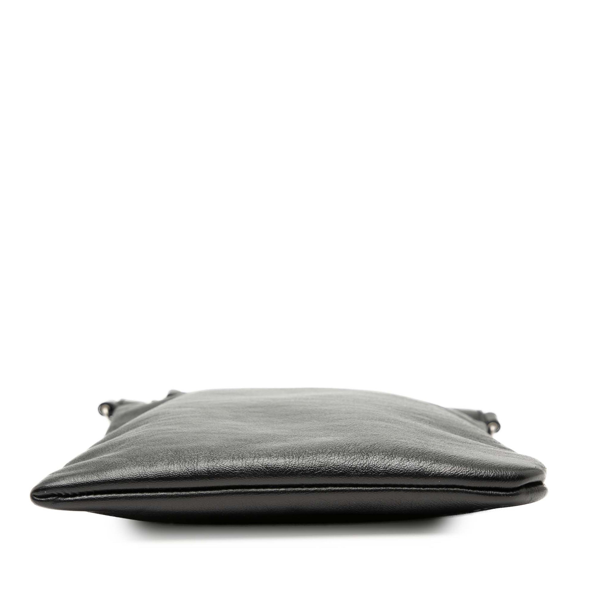 Antiqued Lambskin Sid Flat Crossbody