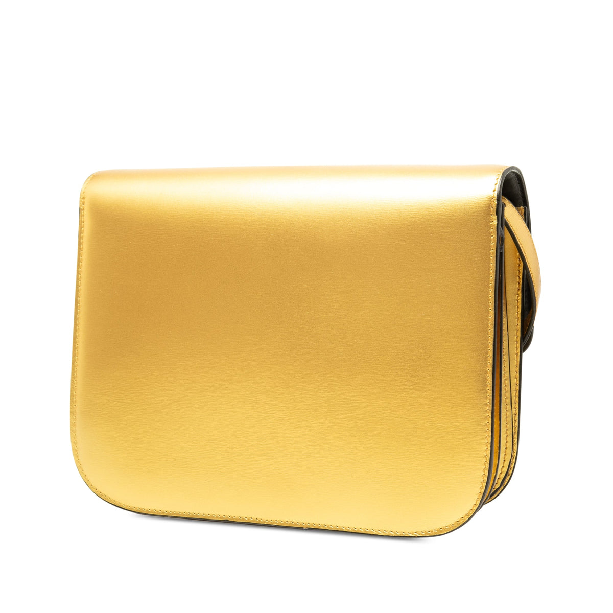 Celine Medium Metallic Calfskin Classic Box Crossbody