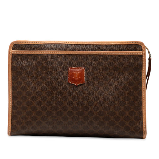 Celine Macadam Coated Canvas Clutch