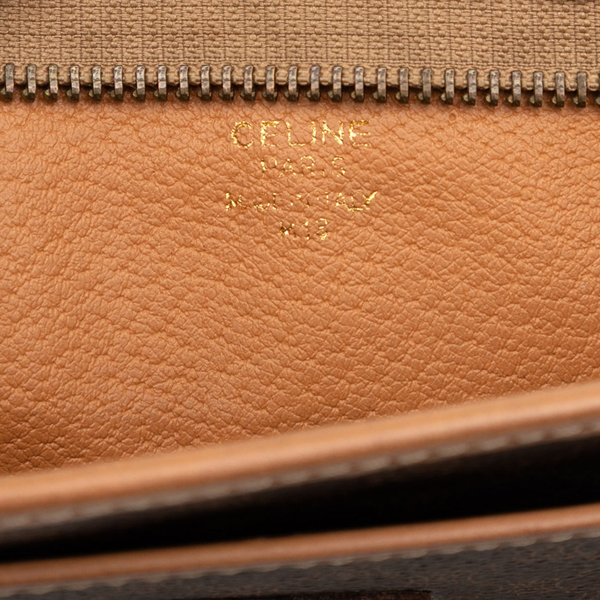 Celine Macadam Coated Canvas Clutch