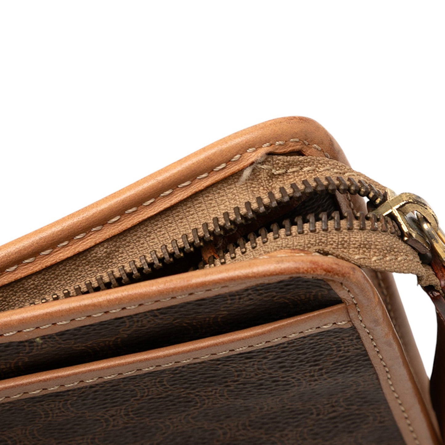 Celine Macadam Coated Canvas Clutch