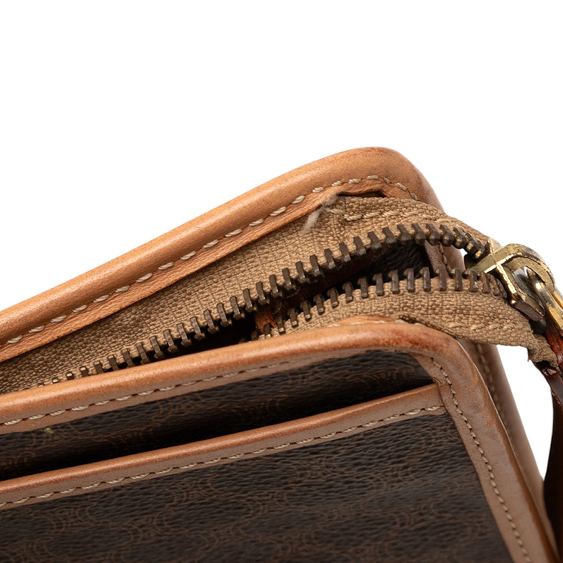 Celine Macadam Coated Canvas Clutch