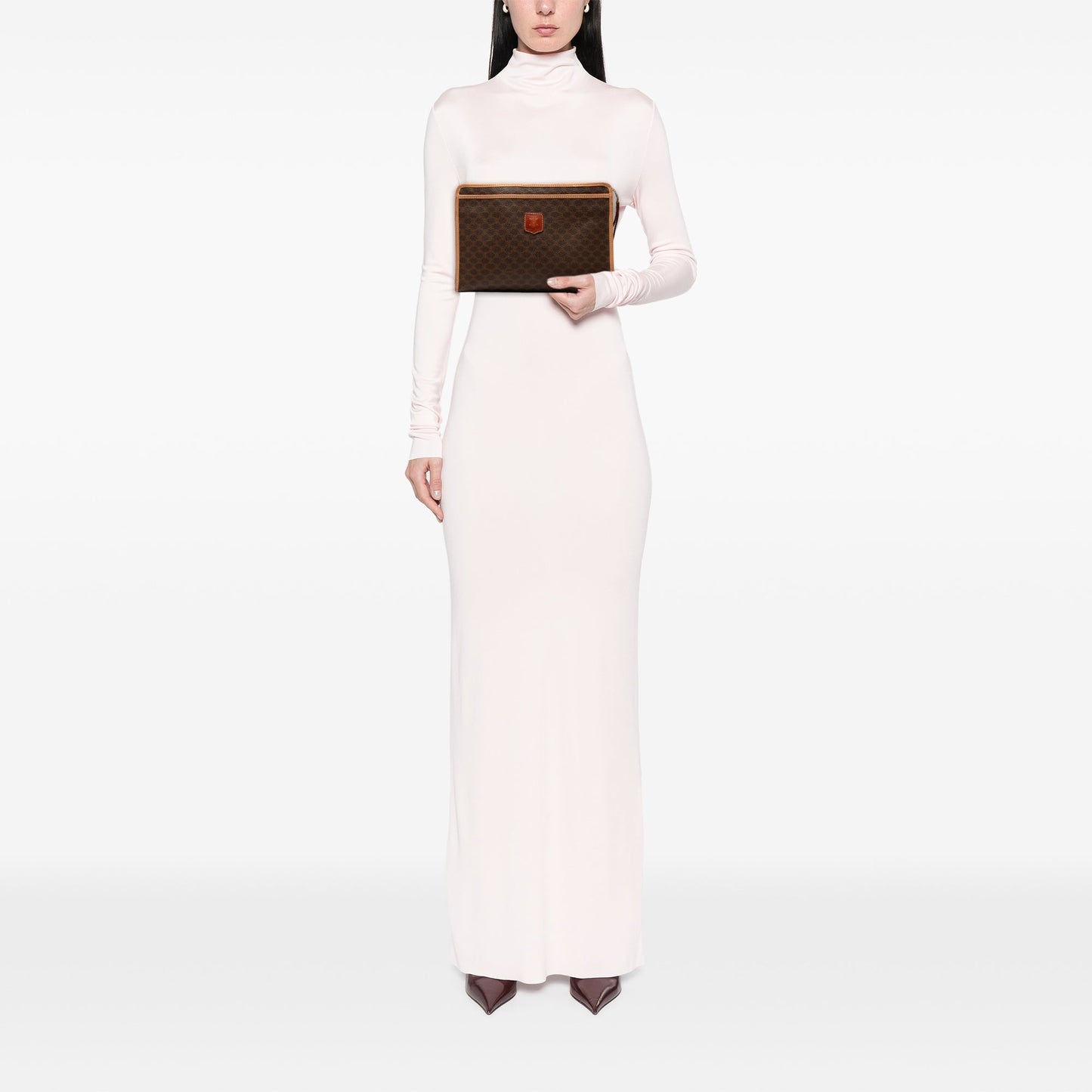 Celine Macadam Coated Canvas Clutch
