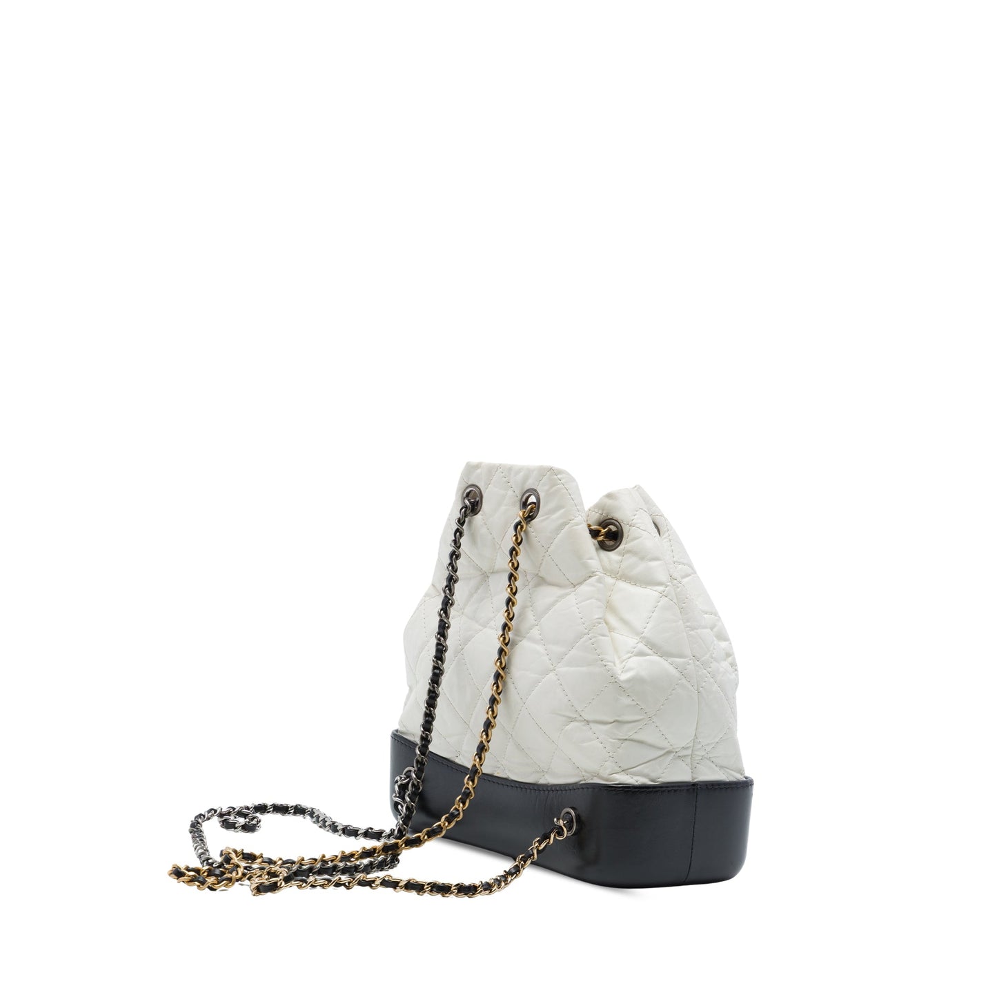 Chanel Small Bicolor Quilted Aged Calfskin Gabrielle Backpack
