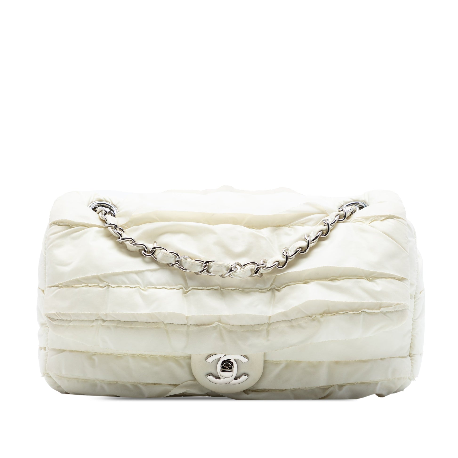 Chanel CC Nylon Ruffled Single Flap