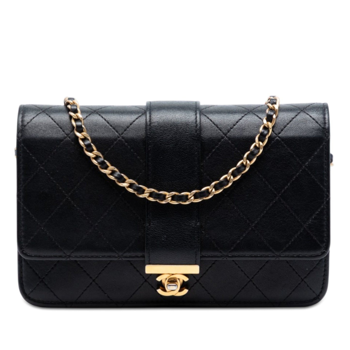 Calfskin Golden Class 2.0 Wallet on Chain