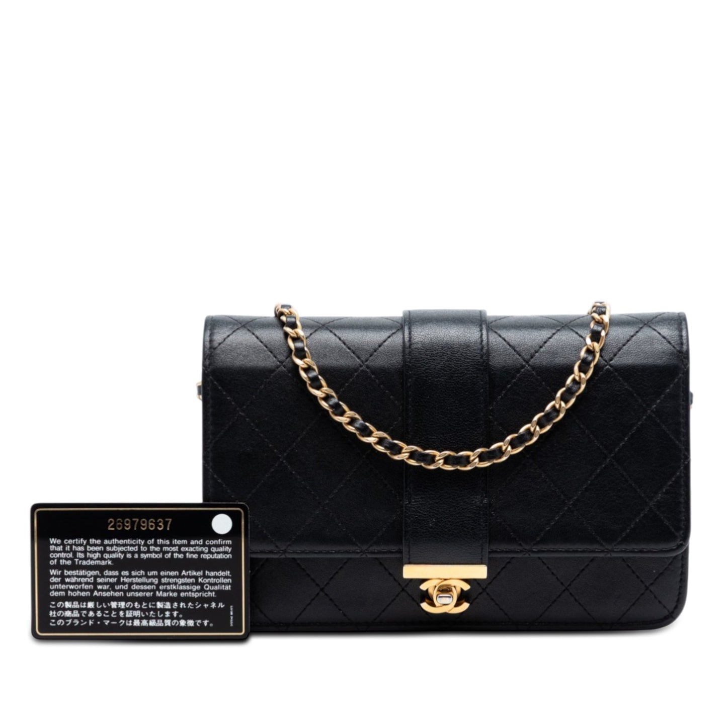 Calfskin Golden Class 2.0 Wallet on Chain
