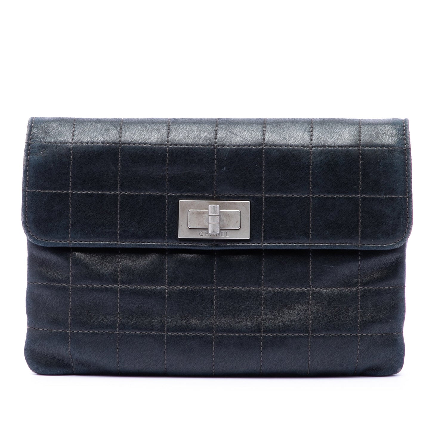 Chanel Choco Bar Lambskin Reissue 2.55 Flap Clutch