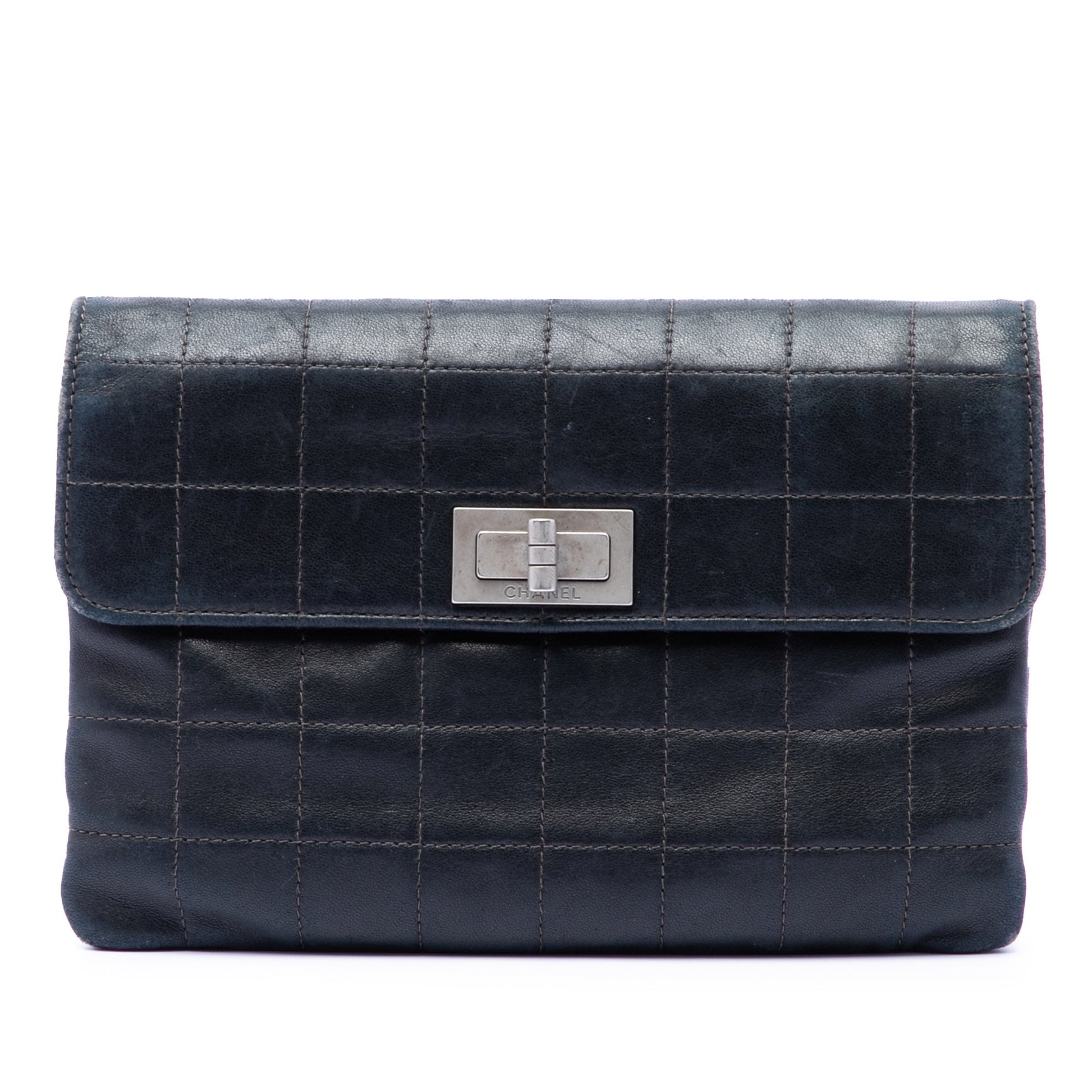 Chanel Choco Bar Lambskin Reissue 2.55 Flap Clutch