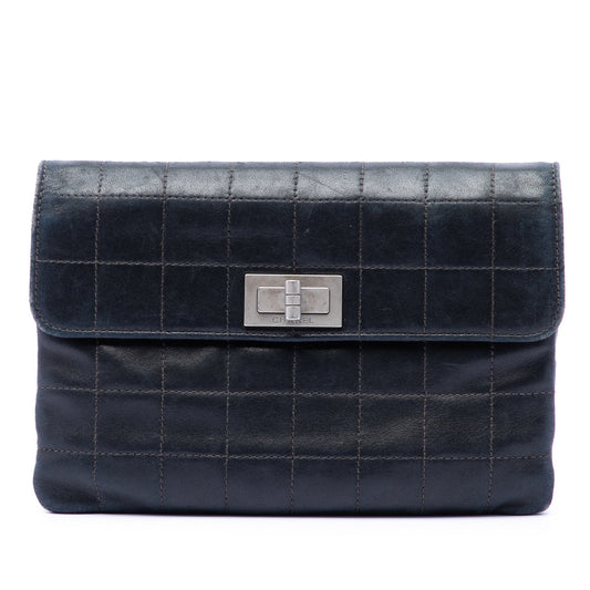 Chanel Choco Bar Lambskin Reissue 2.55 Flap Clutch