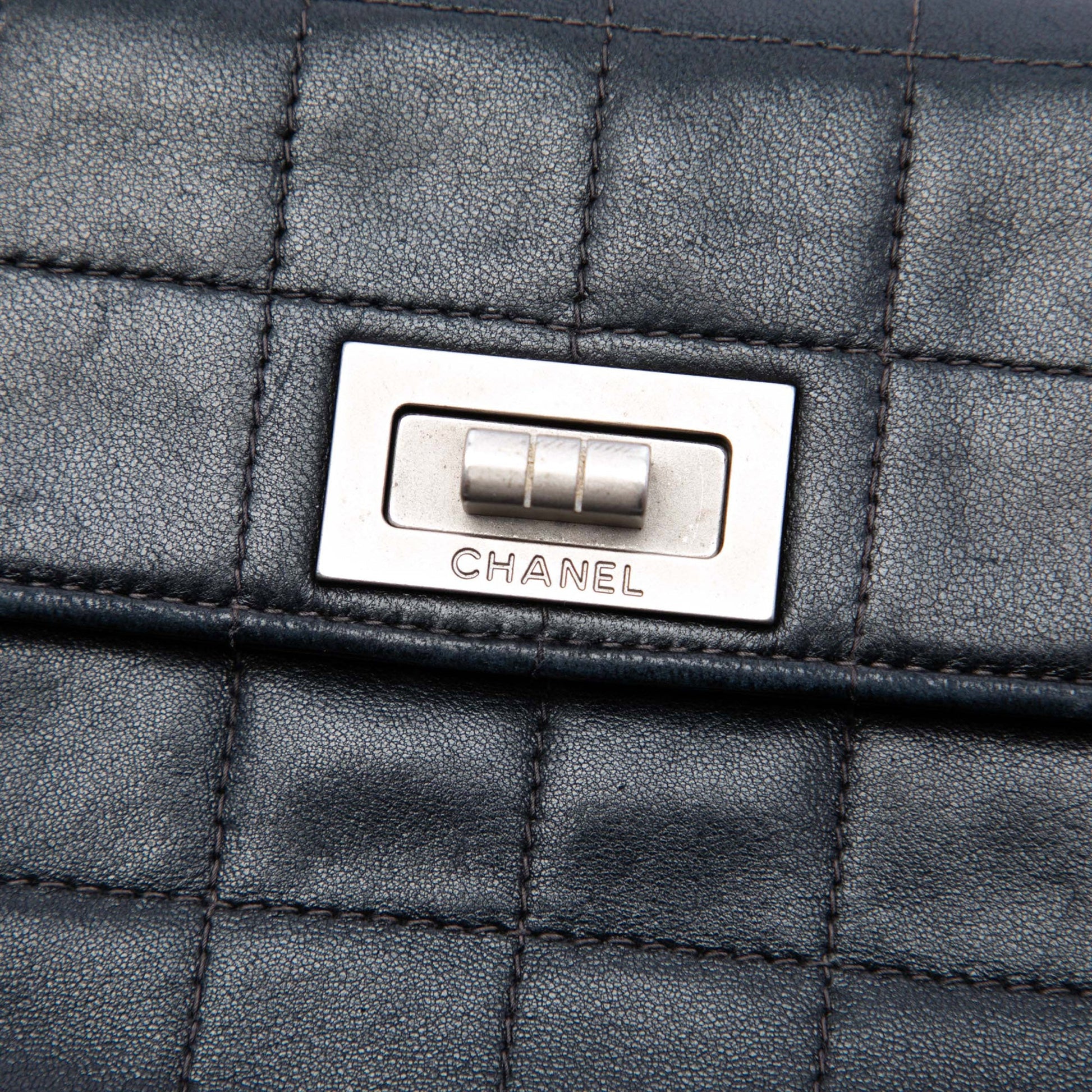 Chanel Choco Bar Lambskin Reissue 2.55 Flap Clutch