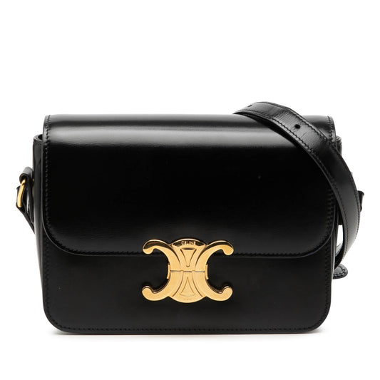 Celine Teen Shiny Calfskin Triomphe Crossbody