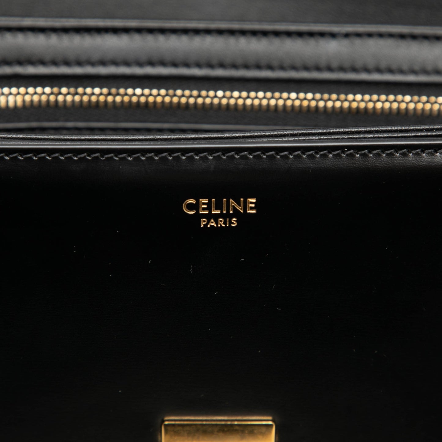 Celine Teen Shiny Calfskin Triomphe Crossbody