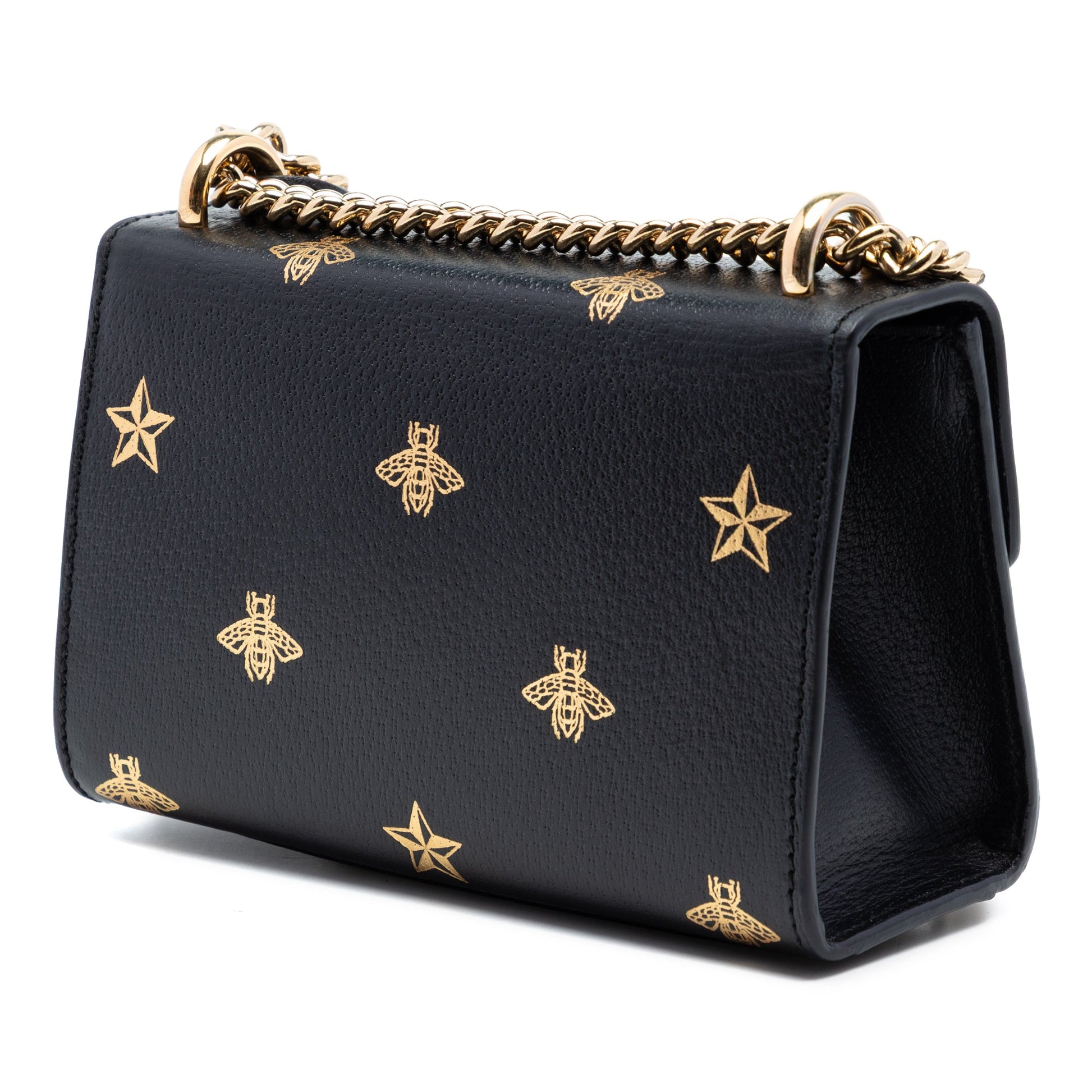 Gucci Small Calfskin Bee Star Padlock Crossbody