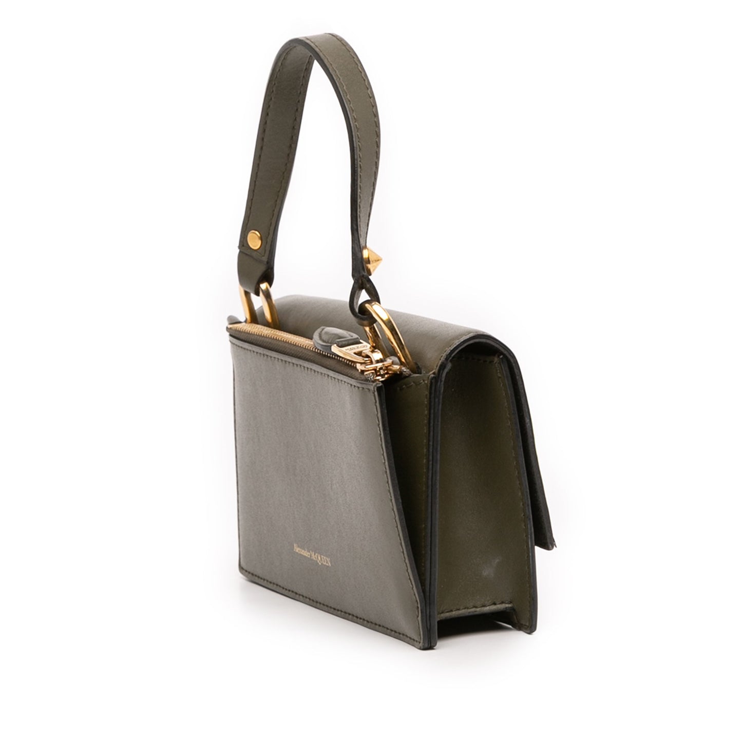 Alexander McQueen Mini Leather Skull Lock Top Handle Bag