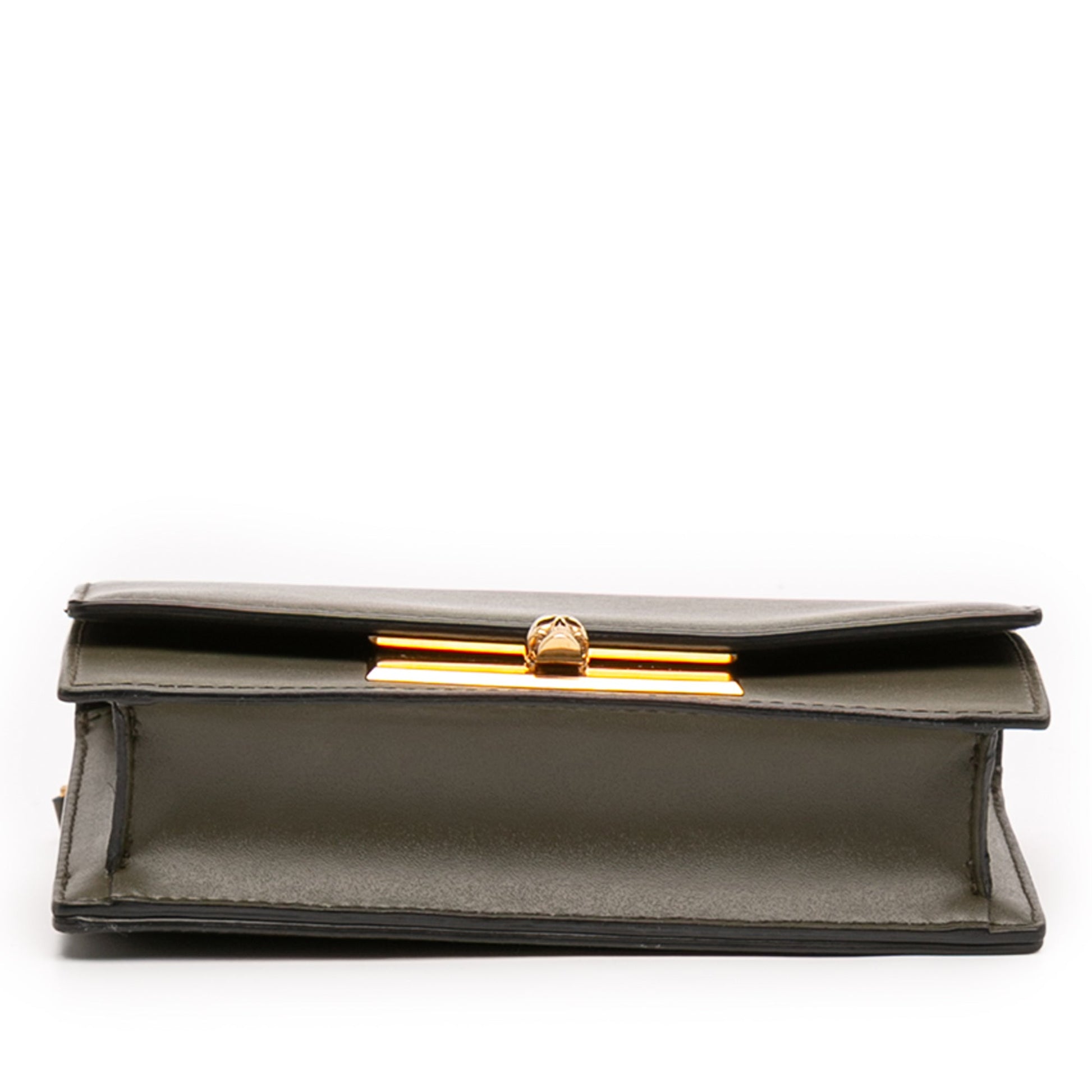 Alexander McQueen Mini Leather Skull Lock Top Handle Bag