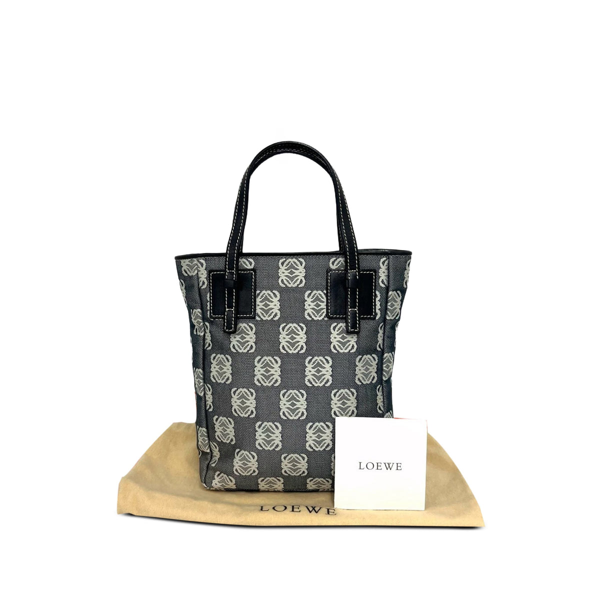 LOEWE Anagram Canvas Tote — Gray