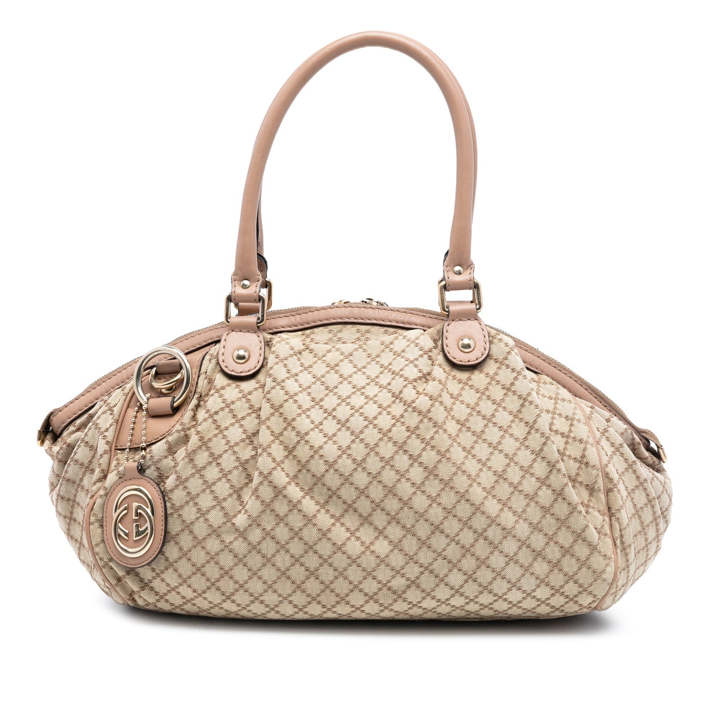 Gucci Diamante Canvas Sukey Satchel