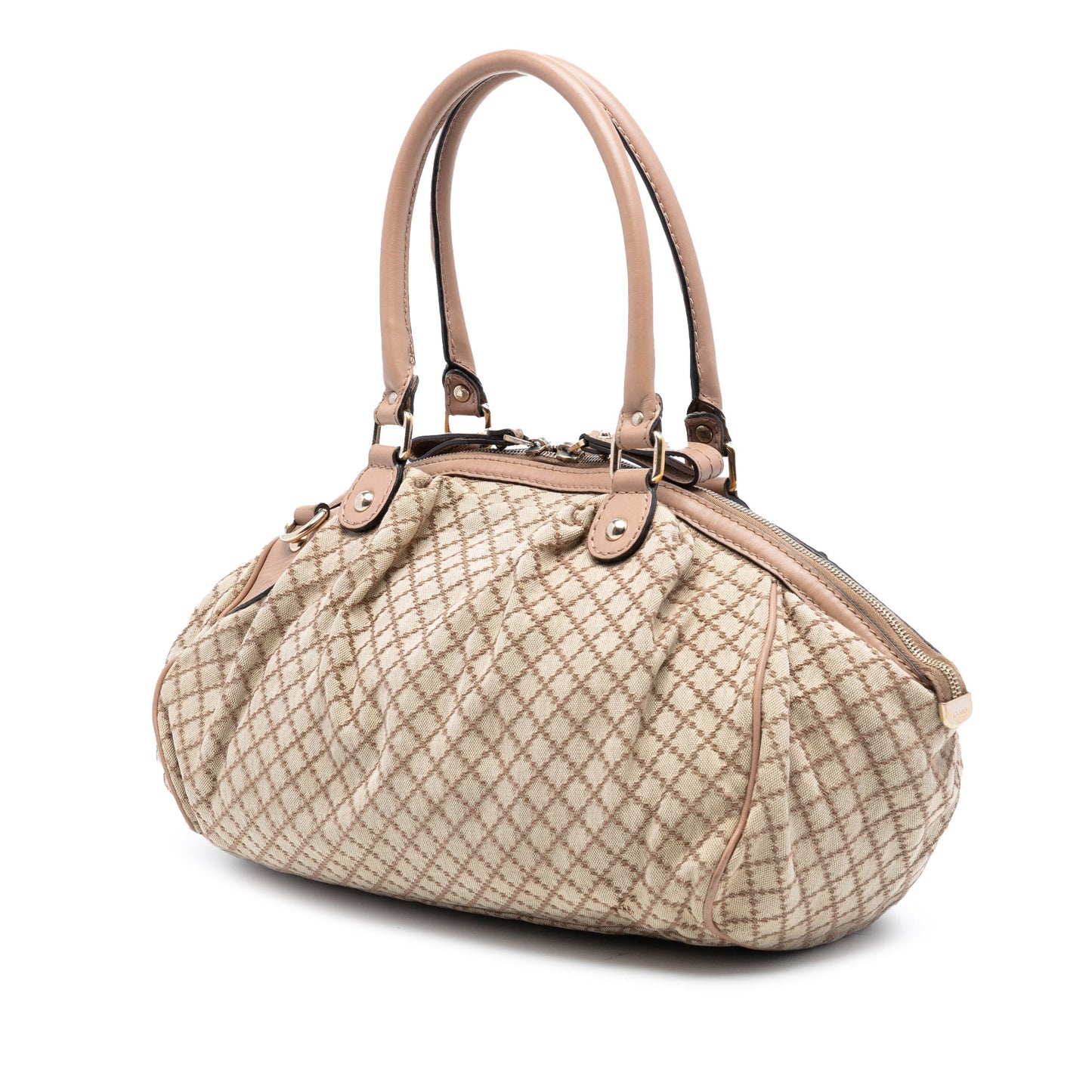 Gucci Diamante Canvas Sukey Satchel