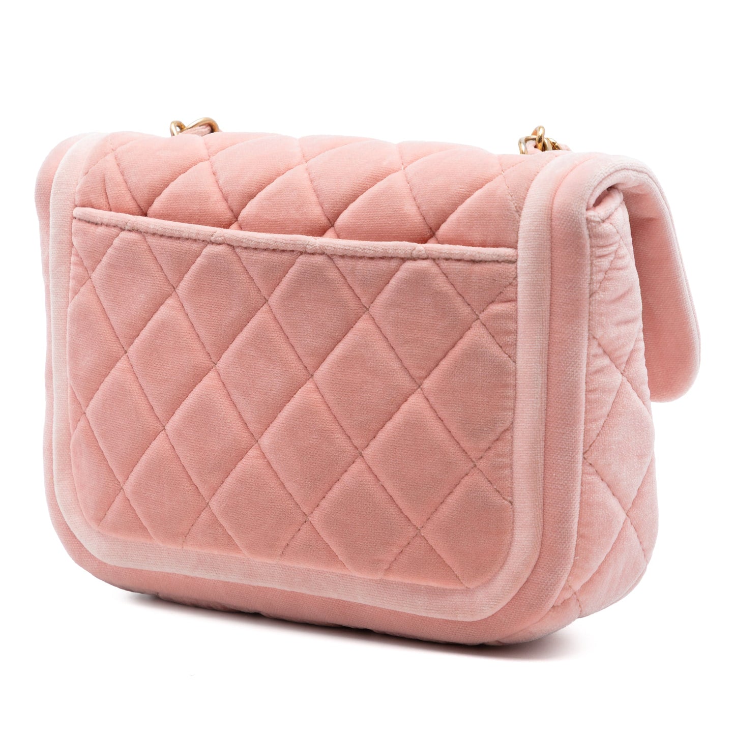 Chanel Mini Quilted Velvet Double Frame Flap